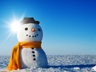 snowman in the sun