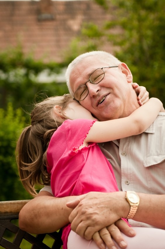 Grandfather and child