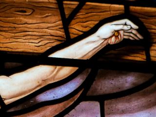 Christ's hand on the cross