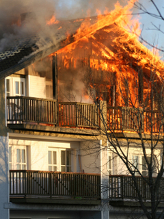 house on fire