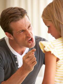 Father shouting at daughter
