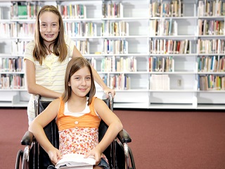 girl with wheelchair
